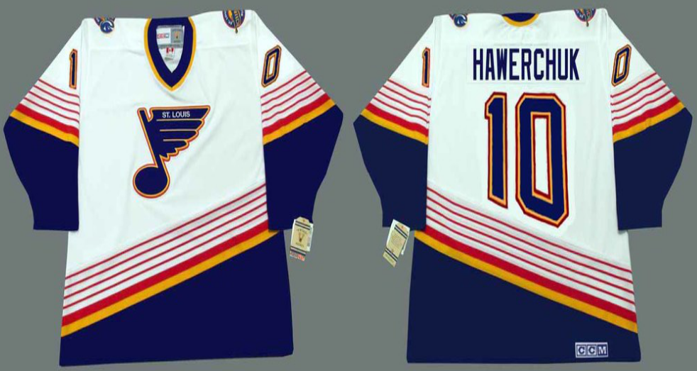 2019 Men St.Louis Blues 10 Hawerchuk white CCM NHL jerseys